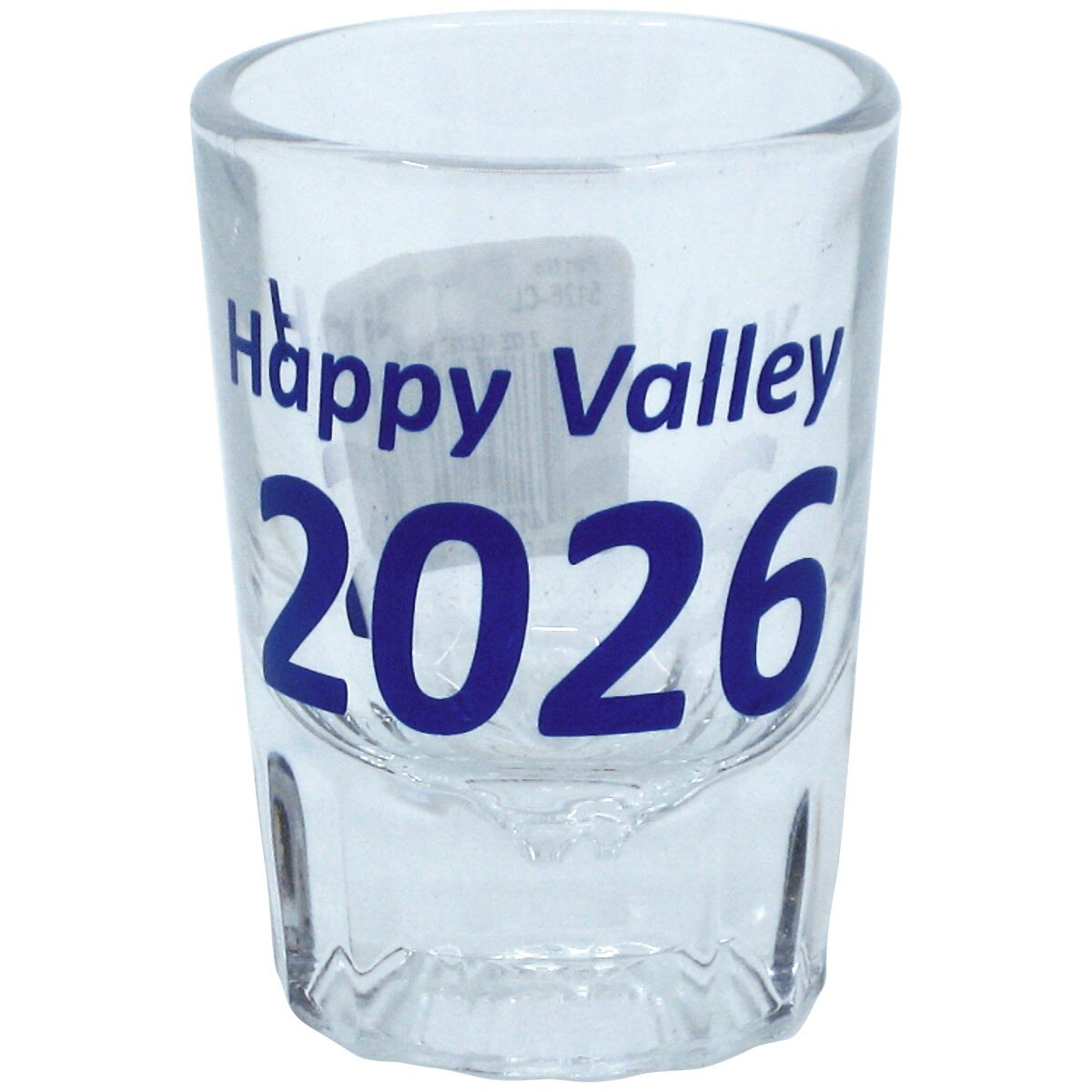 shot glass with Happy Valley 2026